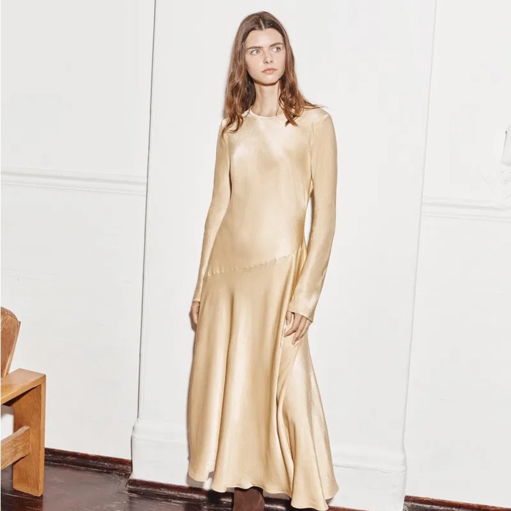 Ghost London Lois Satin Midi Dress